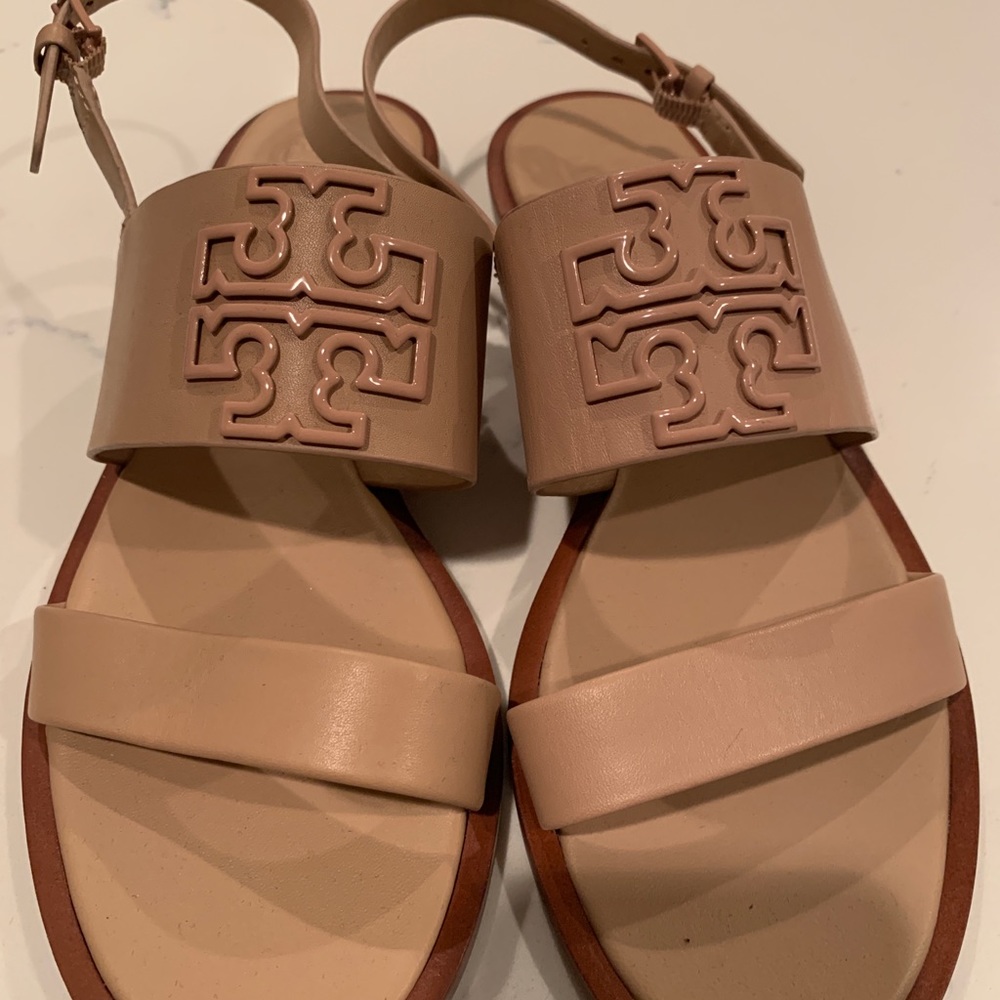 Tory Burch Logo Two-Band Sandal